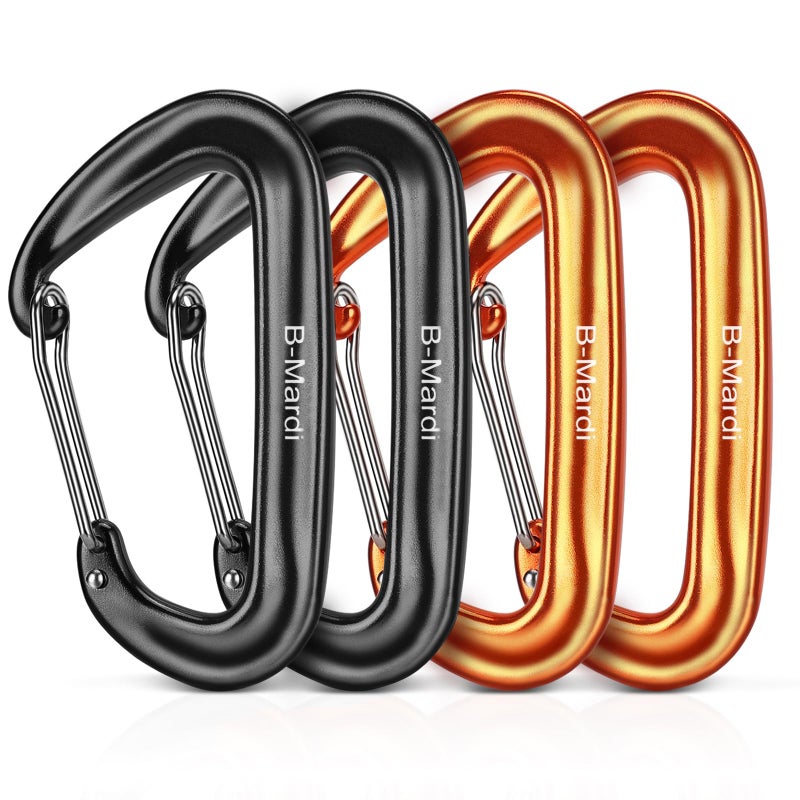 B-Mardi Carabiner Clips Heavy Duty 12kN (2697 lbs)-Lightweight Locking Carabiners for Camping, Hiking, Hammock, Dog Leash Harness, Outdoor and Gym etc, Keychains& Utility ï»¿ - Image 1